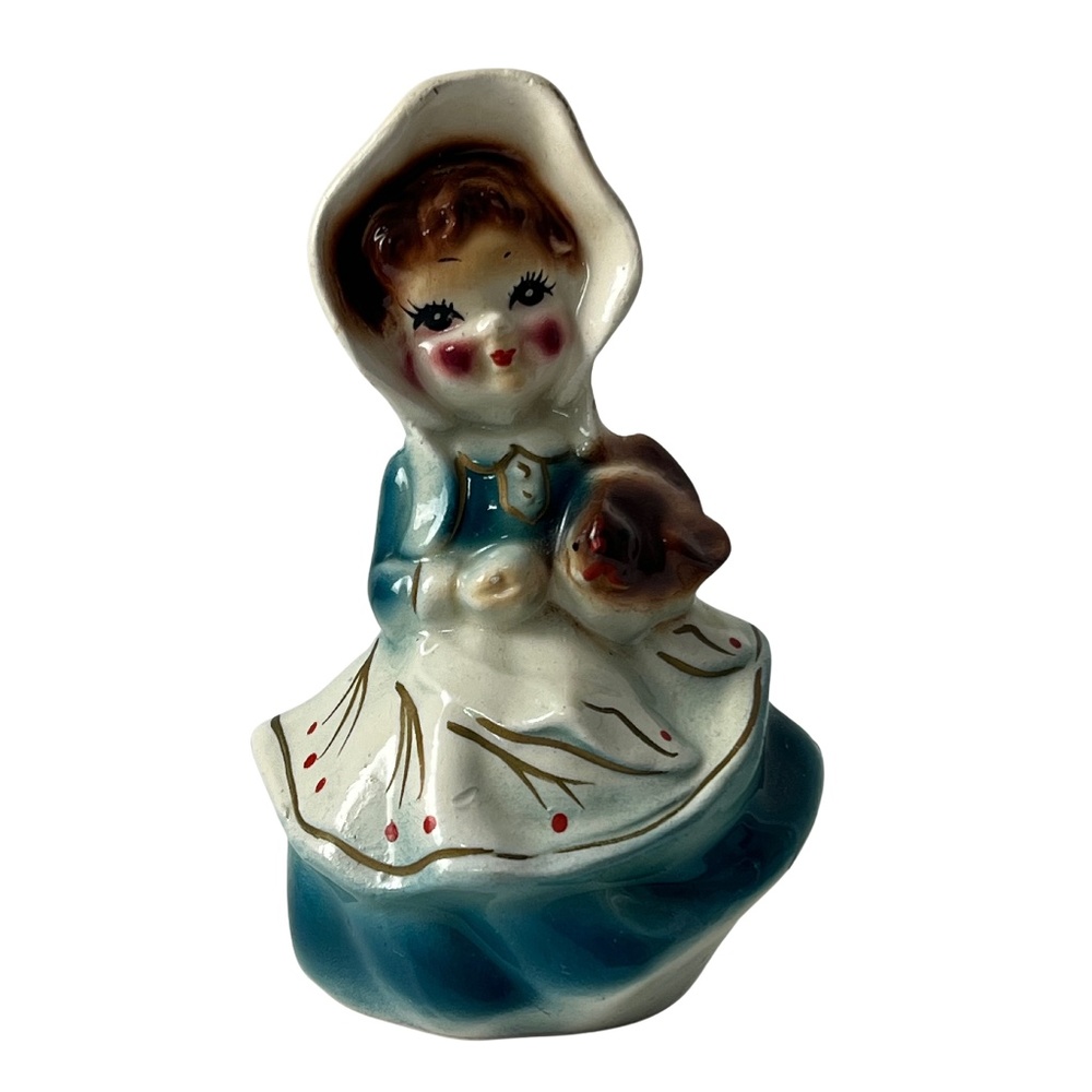 Vintage Ceramic Country Girl Figurine